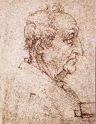 LEONARDO da Vinci Profile of an old man Sweden oil painting reproduction